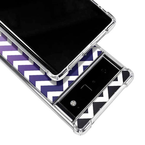 Chevron Purple Ombre Google Pixel 6 Clear Case
